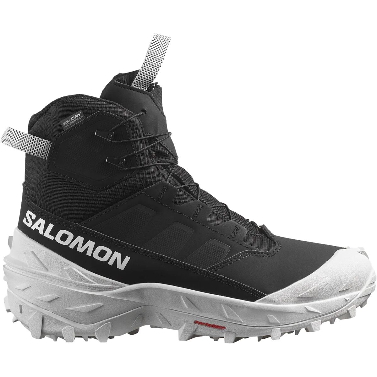 Image of Salomon Crosstrak Powder Waterproof Boot - Men's Black/Black/White, US 10.5/UK 10.0