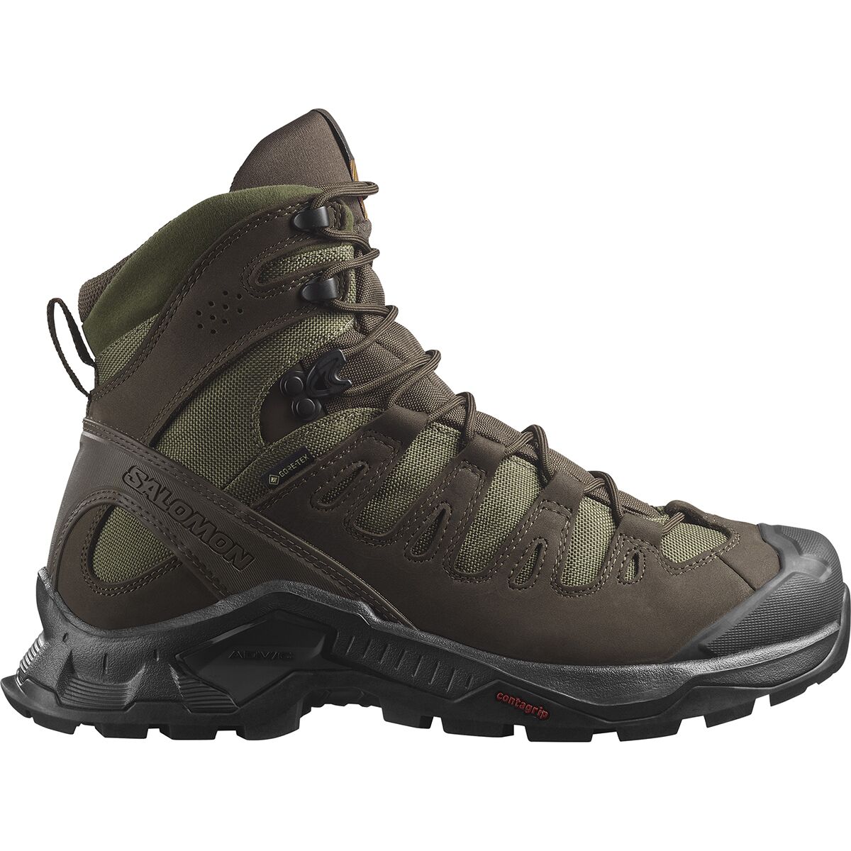 Image of Salomon Quest Tracker GORE-TEX Shoe Earth Brown/Ranger Green/Black, Mens 7.0/Womens 8.0
