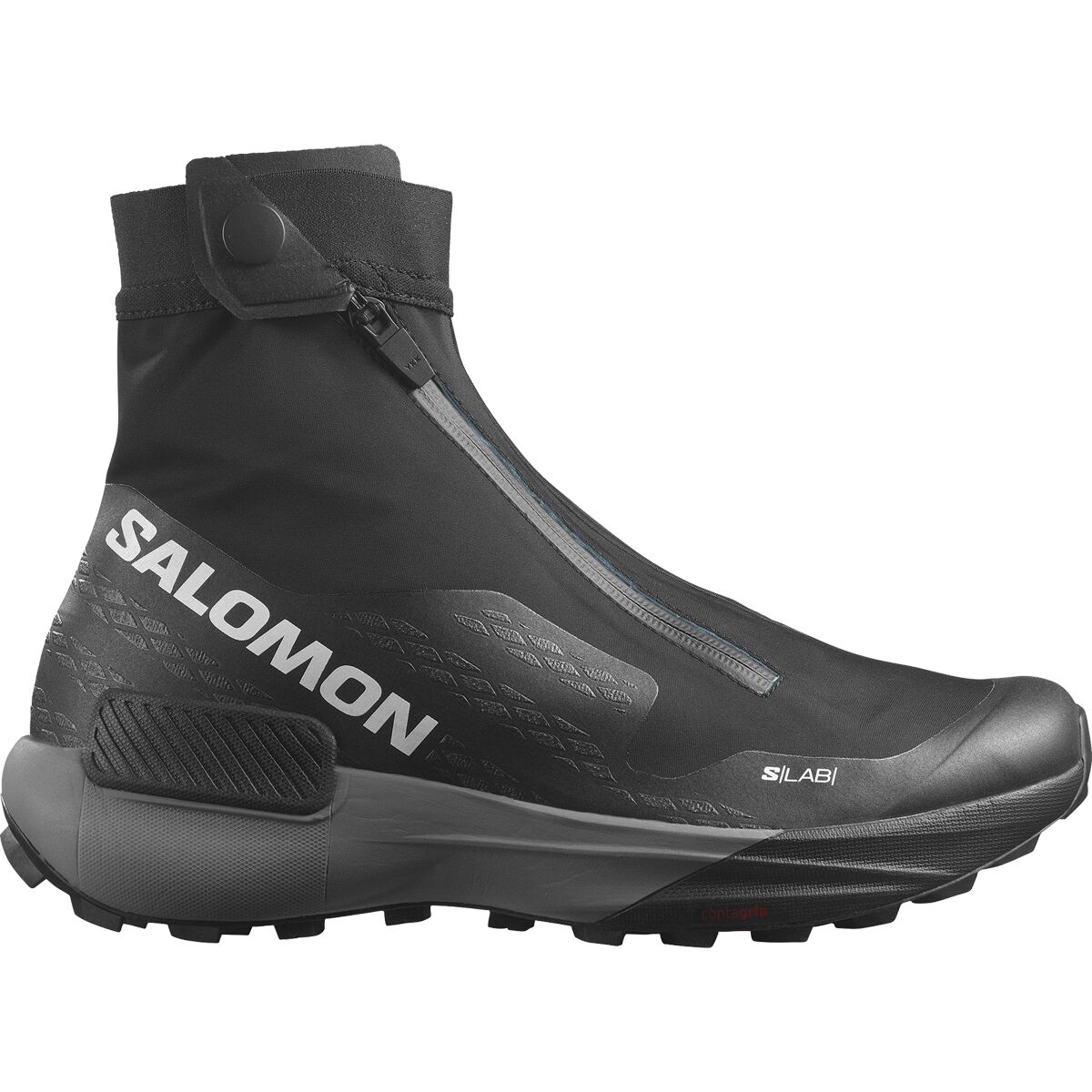 Image of Salomon S/Lab Genesis Spine Trail Running Shoe Black/Pewter/Transcend Blue, Mens 12.0/Womens 13.0