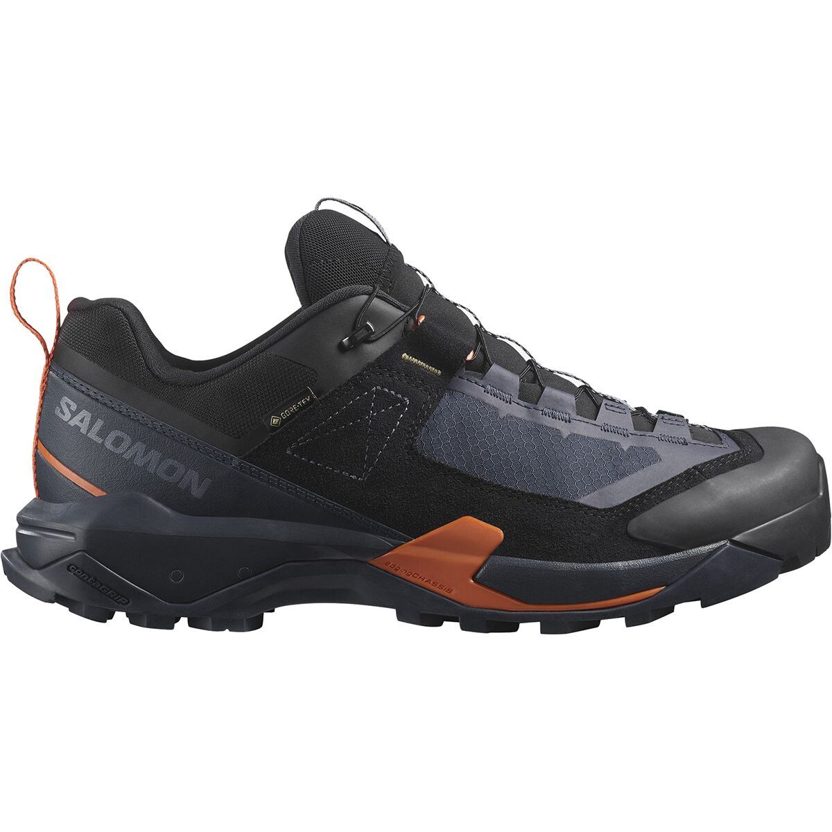 Image of Salomon X Ultra Alpine GORE-TEX Hiking Shoe - Men's Blue Nights/Black/Red Orange, US 9.0/UK8.5