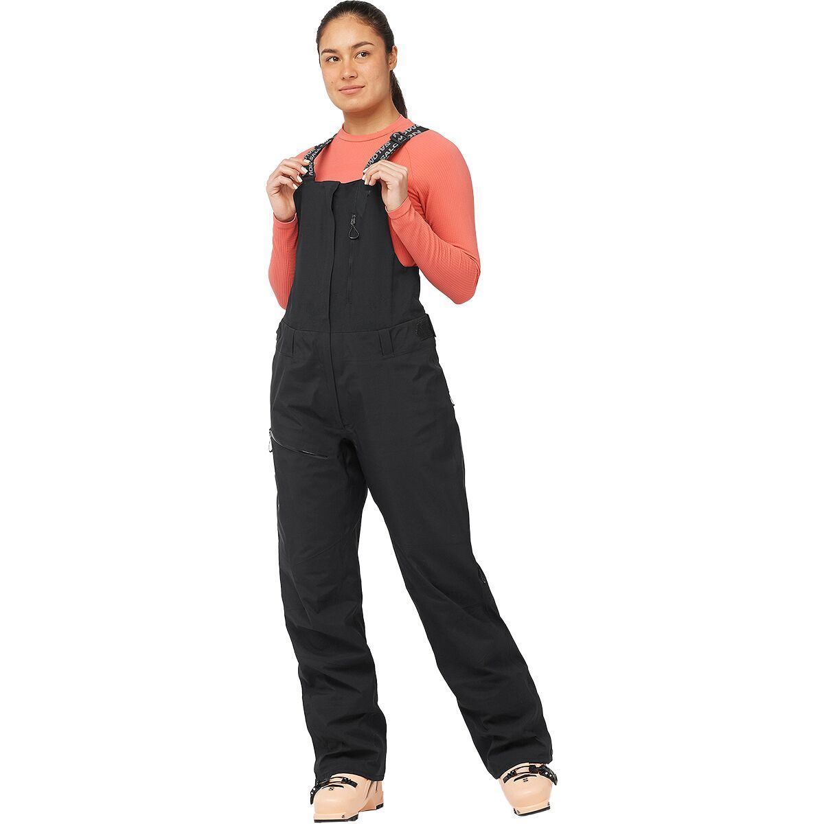 Image of Salomon Moon Patrol GORE-TEX Bib - Women's Deep Black, M