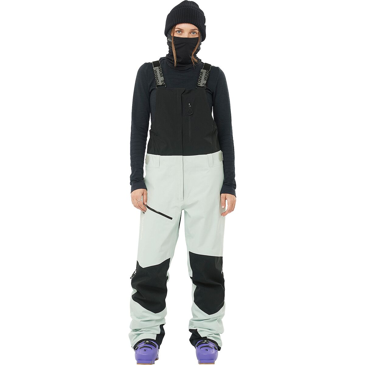 Salomon Salomon Moon Patrol GORE-TEX Bib - Women's Misty Blue/Deep Black, XL