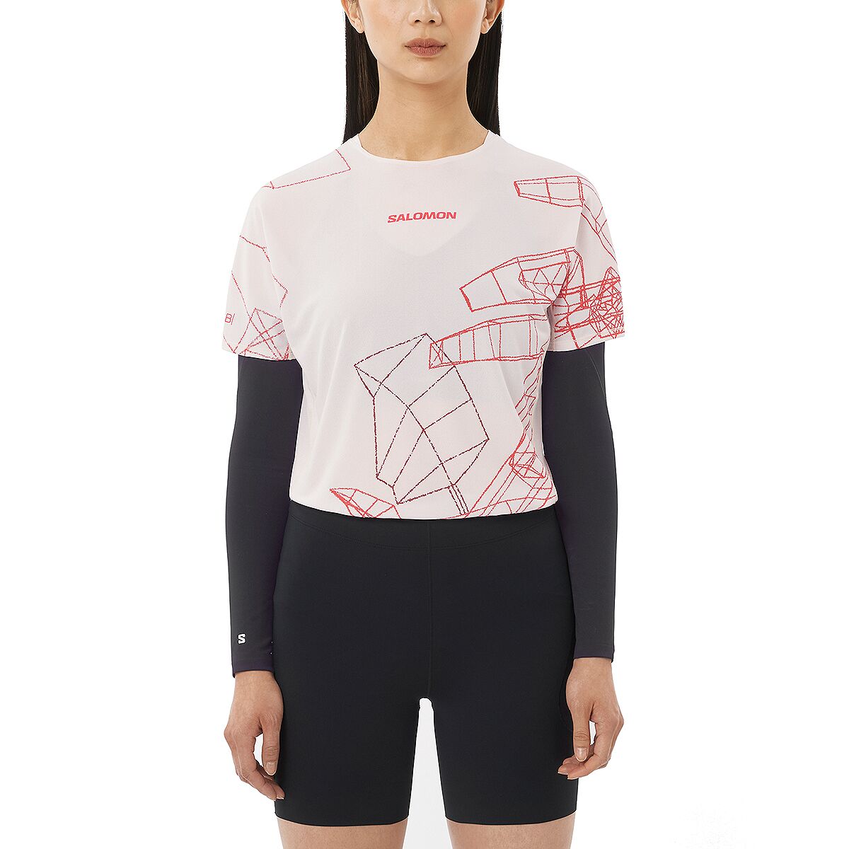 Image of Salomon S/Lab Speed T-Shirt - Women's Lilac Ash / Fiery Red, M