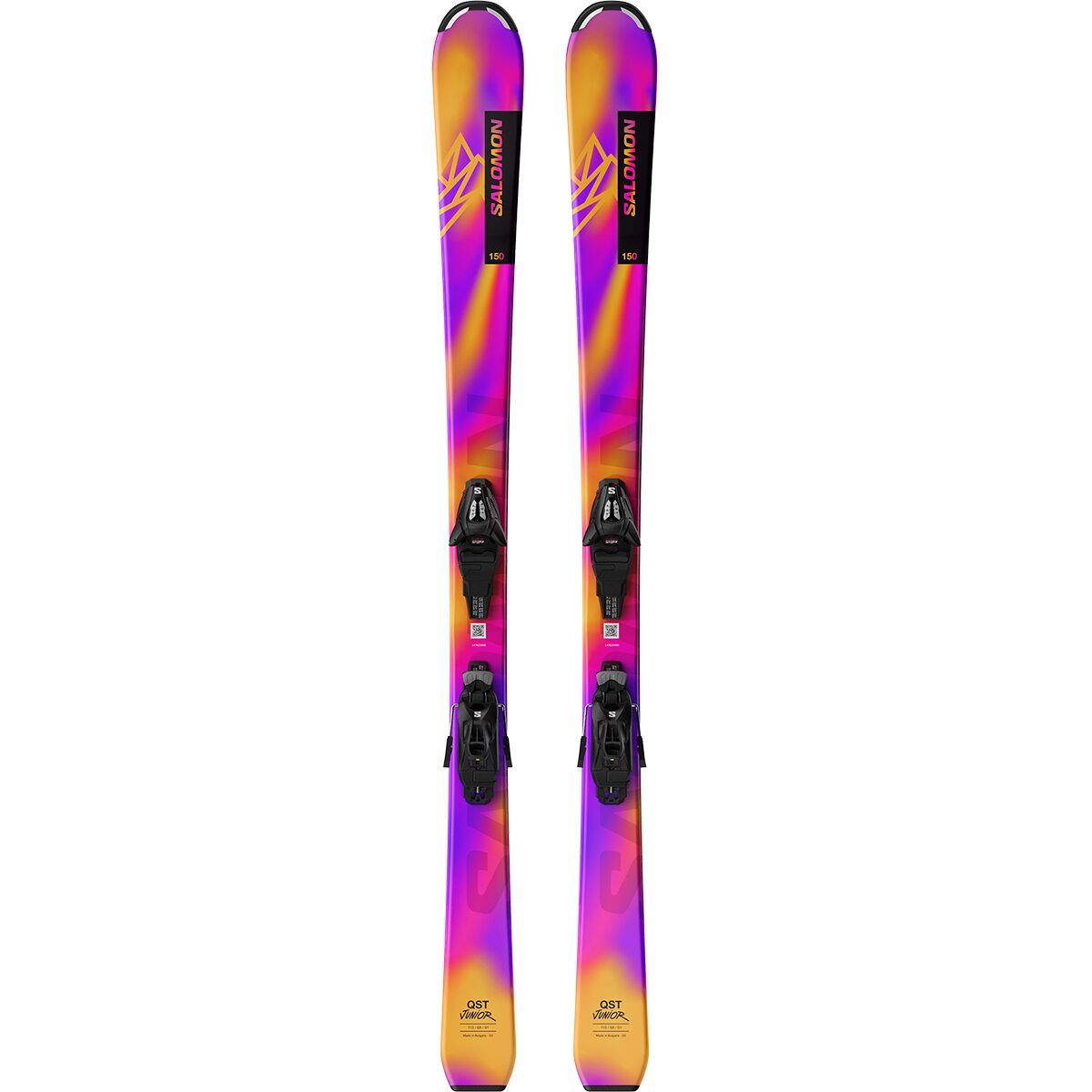 Image of Salomon LUX Jr S Ski + C5 GW J75 RH Binding - 2026 - Kids' Rhodamine Red/Saffron/Black, 100mm