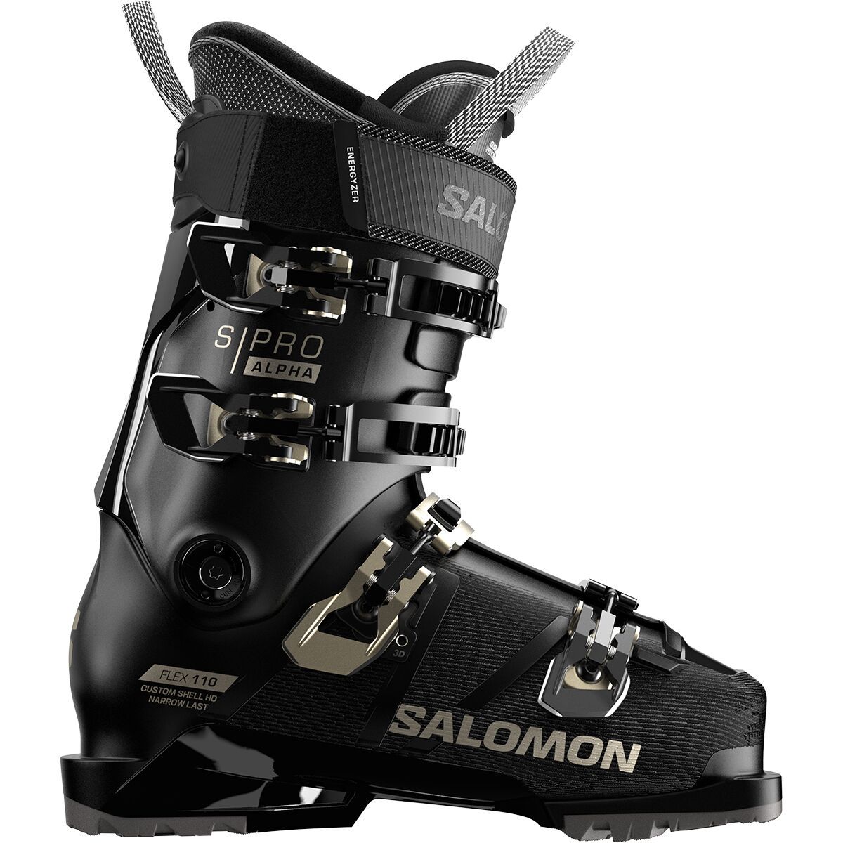 Salomon S/Pro Alpha 110 GW Boot - 2026 - Women's Black/Light Bronze Metallic/Black, 26.5