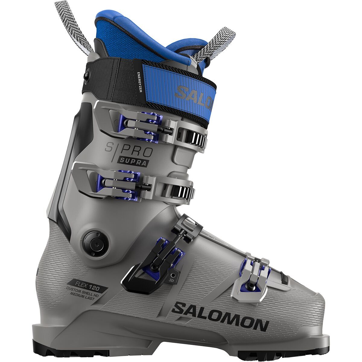 Image of Salomon S/Pro Supra 120 GW Boot - 2026 Steel Grey/Black/Race Blue, 24.5