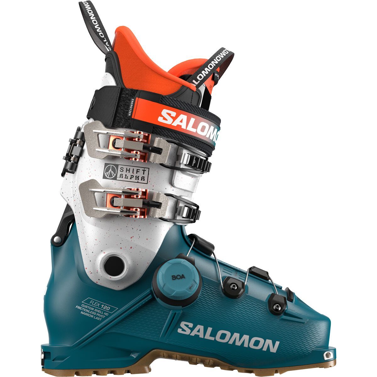 Image of Salomon Shift Alpha Boa 120 Boot - 2026 Dragonfly/Silver Metallic/Orange Tiger, 27.5
