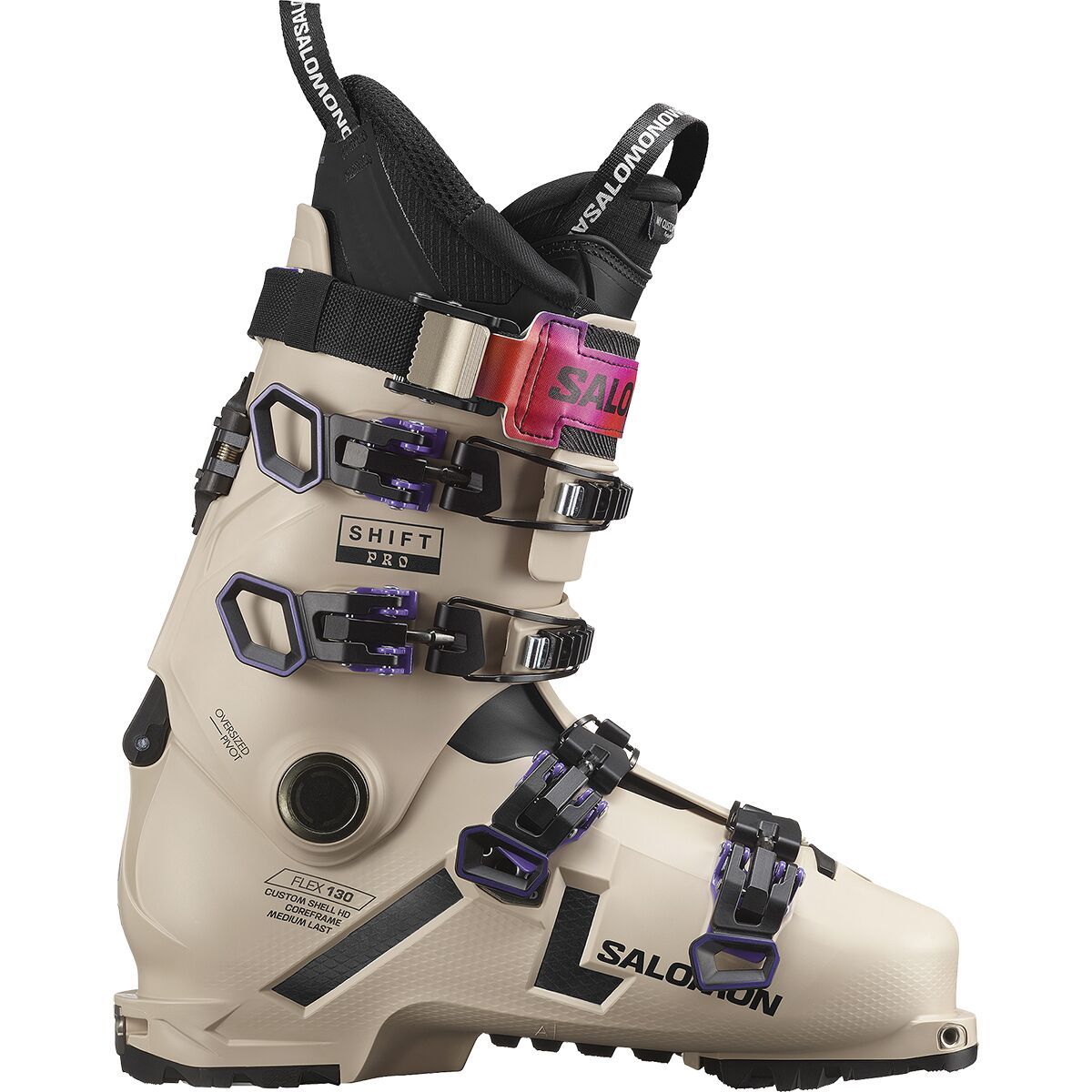 Image of Salomon Shift Pro 130 AT GW Boot - 2025 Humus/Black/Black, 25.5
