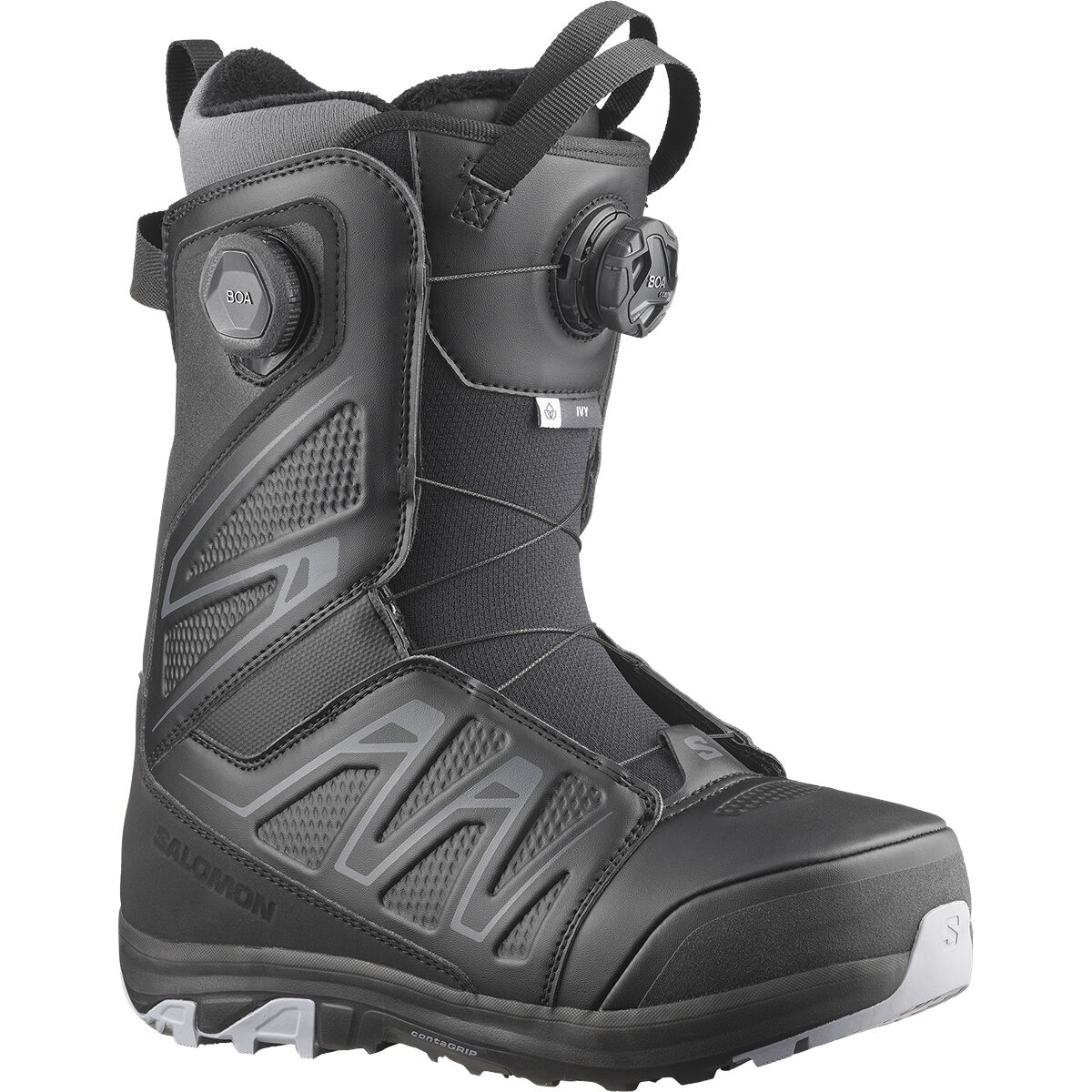 Image of Salomon Ivy SJ BOA Snowboard Boot - 2025 - Women's Black/Black/Lilac Gray, 25.5