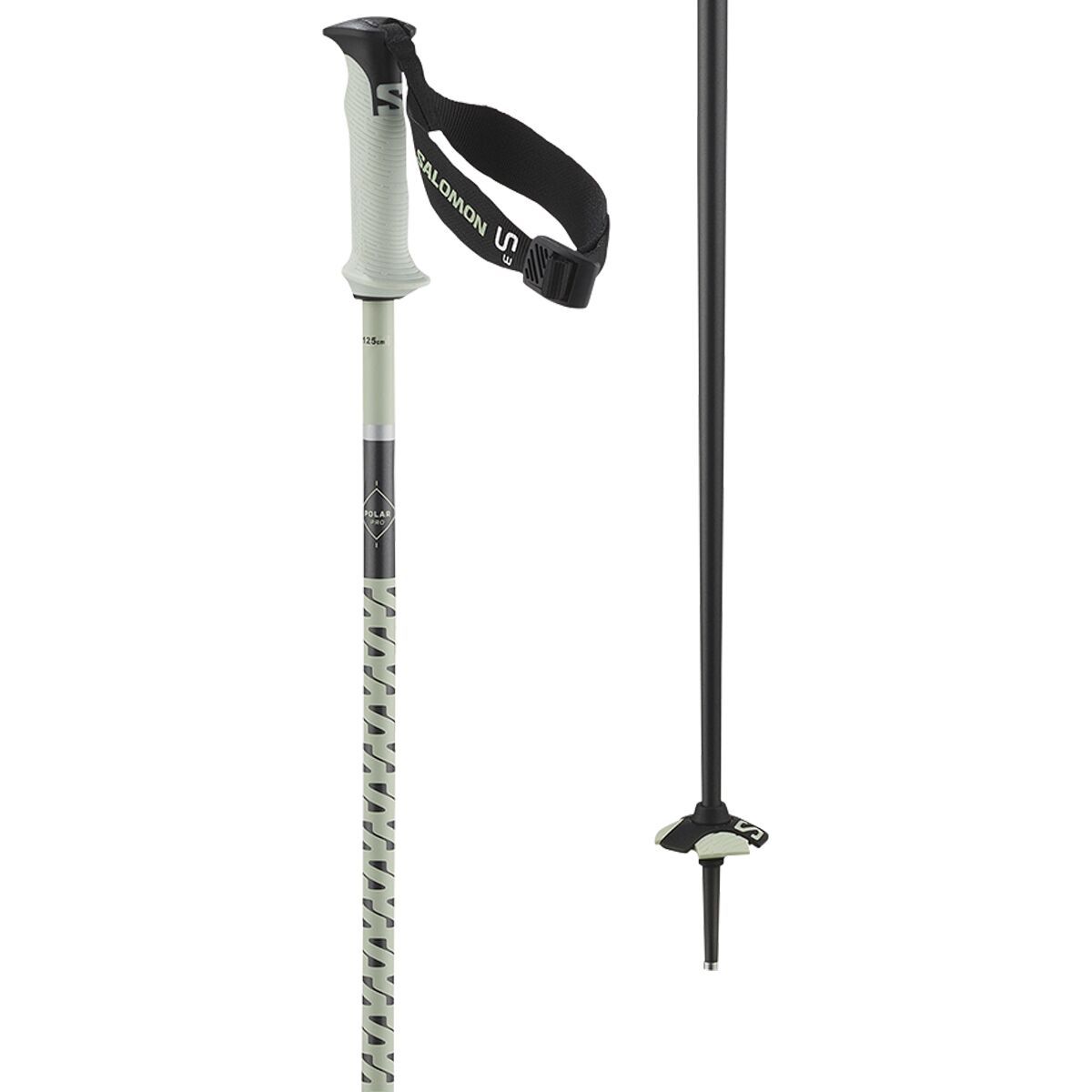 Image of Salomon Polar Pro S3 Ski Poles White Moss, 125cm