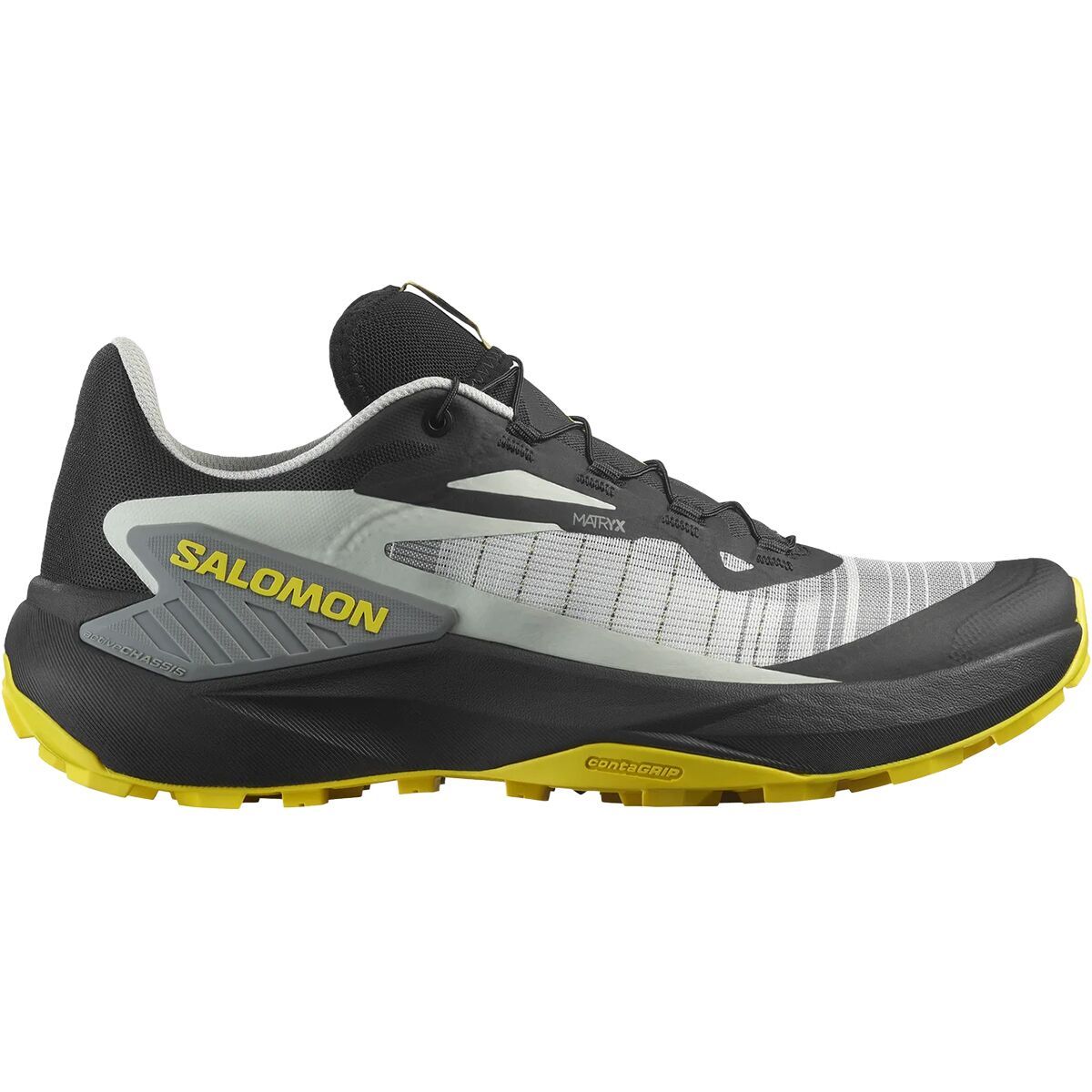 Image of Salomon Genesis Trail Running Shoe - Men's Black/Metal/Incaberry, US 9.5/UK 9.0