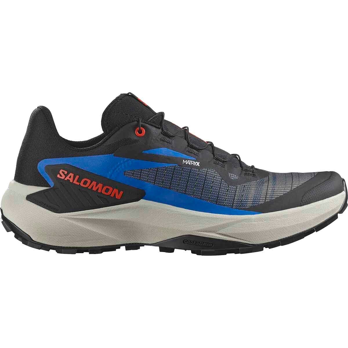 Image of Salomon Genesis Trail Running Shoe - Men's Black/French Blue/Cherry Tomato, US 11.0/UK 10.5