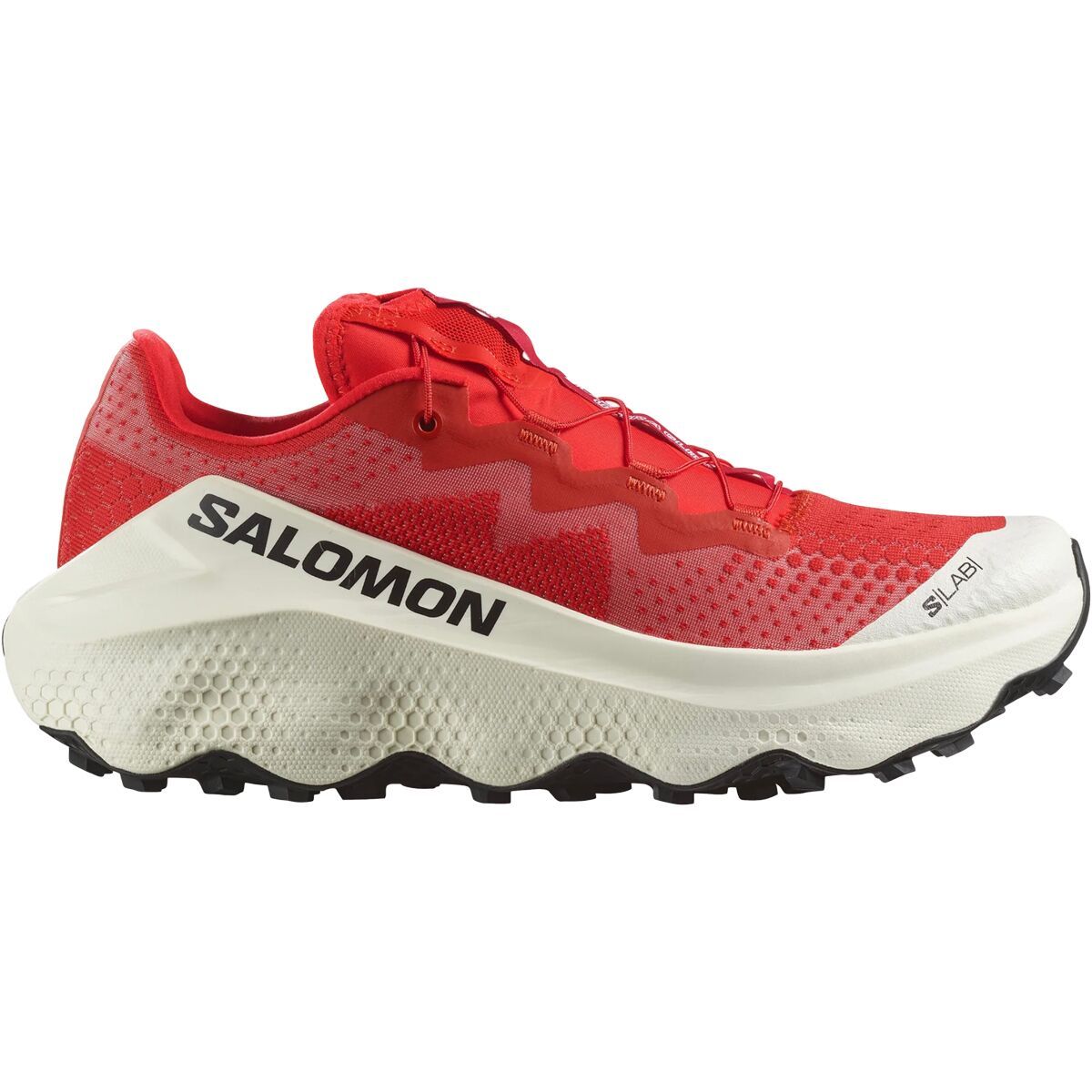 Image of Salomon S/Lab Ultra Glide Trail Running Shoe Fiery Red/Pompeian Red/Vanilla Ice, US 10.5/UK 10.0