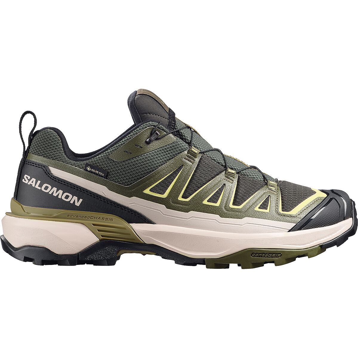 Image of Salomon X Ultra 360 Edge GTX Hiking Shoe - Men's Peat/Olive Night/Endive, US 9.5/UK 9.0