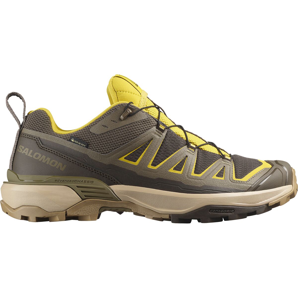 Image of Salomon X Ultra 360 Edge GTX Hiking Shoe - Men's Wren/Stone Gray/Cress Green, US 10.5/UK 10.0