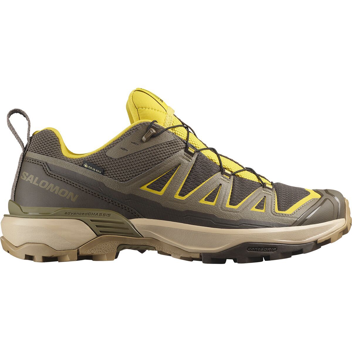 Image of Salomon X Ultra 360 Edge GTX Hiking Shoe - Men's Wren/Stone Gray/Cress Green, US 9.5/UK 9.0