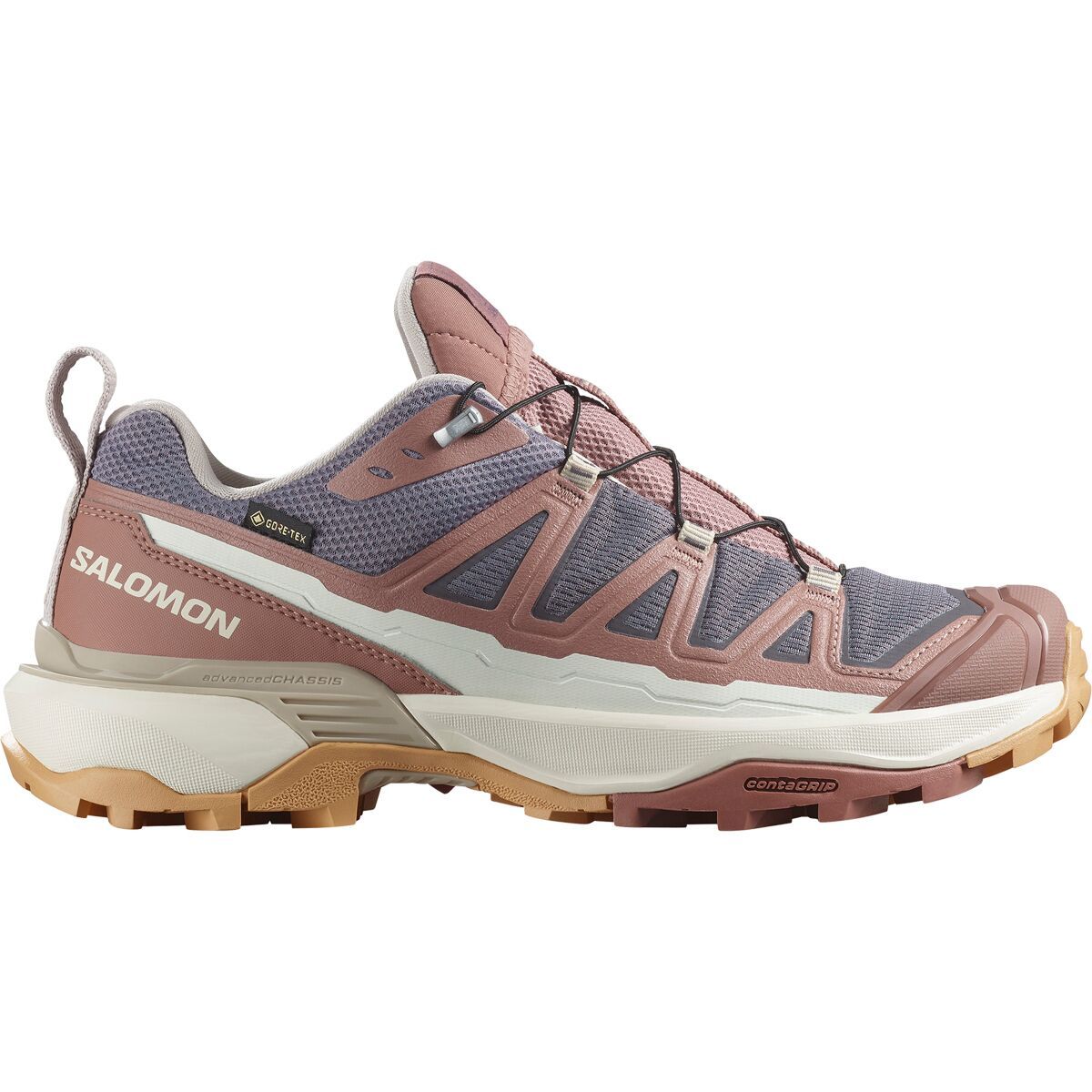 Image of Salomon X Ultra 360 Edge GTX Hiking Shoe - Women's Excalibur/Burlwood/Silver Cloud, US 9.5/UK 8.0