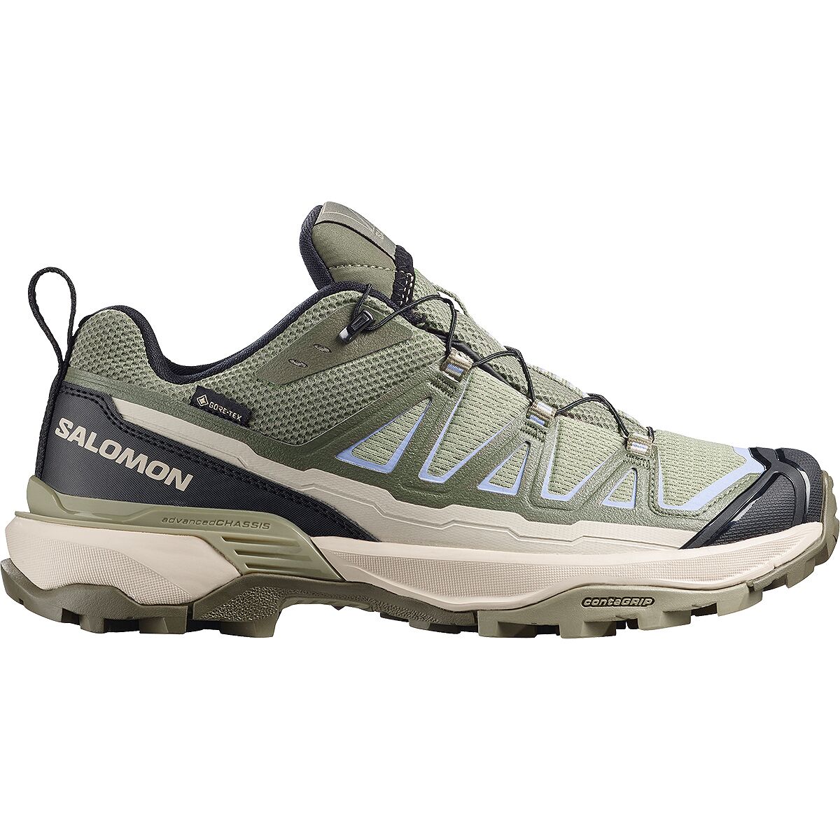 Salomon Salomon X Ultra 360 Edge GTX Hiking Shoe - Women's Tea/Deep Lichen Green/Brunnera Blue, US 7.0/UK 5.5