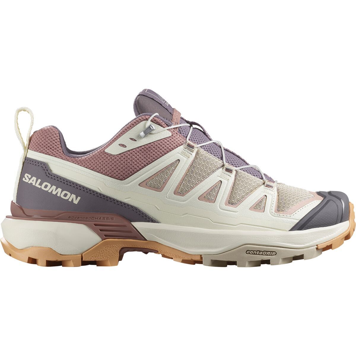Image of Salomon X Ultra 360 Edge Hiking Shoe - Women's Silver Cloud/Vanilla Ice/Burlwood, US 11.0/UK 9.5