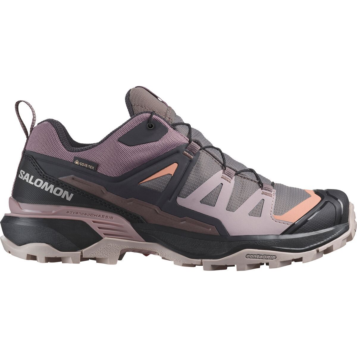 Image of Salomon X Ultra 360 GTX Hiking Shoe - Women's Plum Kitten/Phantom/Cork, US 9.5/UK 8.0