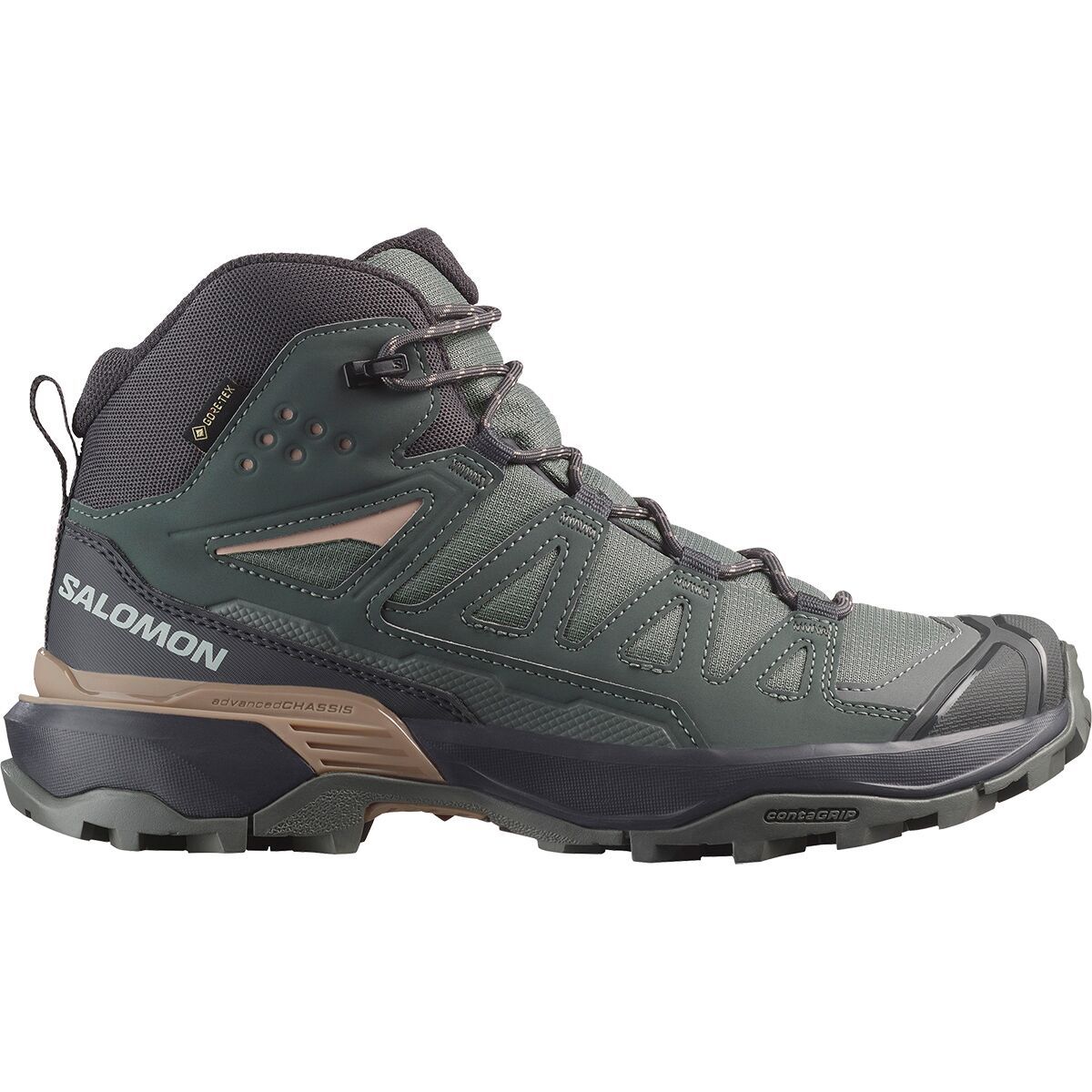 Image of Salomon X Ultra 360 Mid GTX Hiking Boot - Women's Sedona Sage/Urban Chic/Etherea, US 8.0/UK 6.5