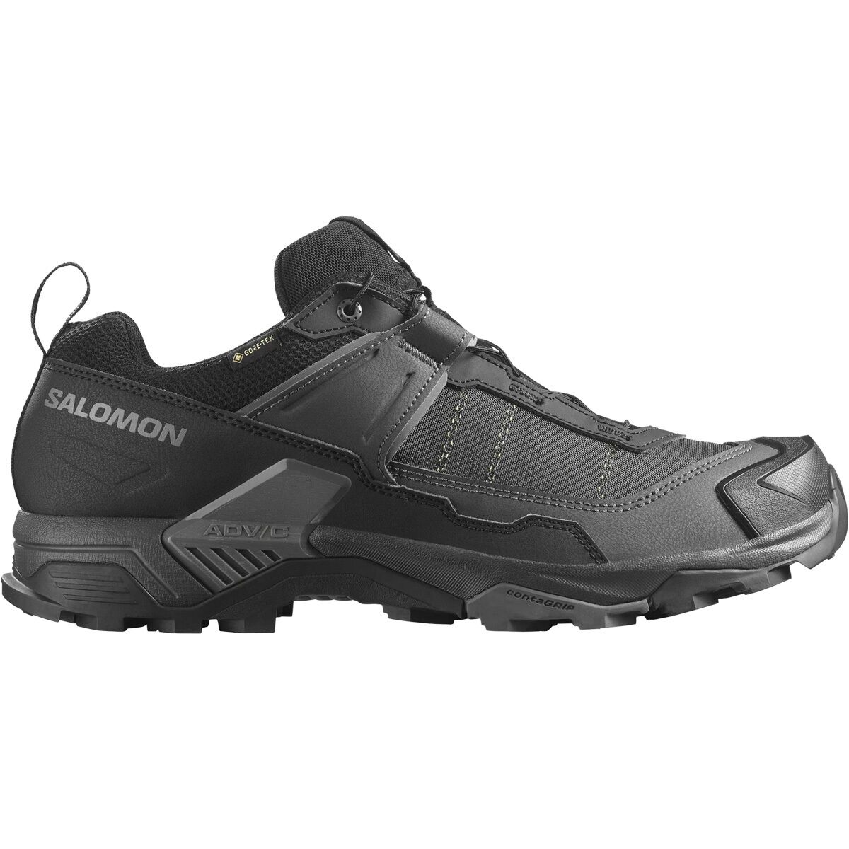 Image of Salomon X Ultra 5 GTX Hiking Shoe - Men's Black/Asphalt/Castlerock, US 12.0/UK 11.5
