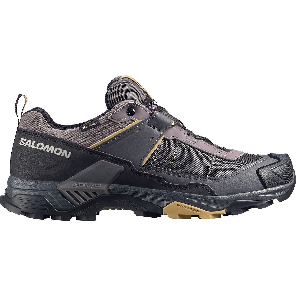 Image of Salomon X Ultra 5 GTX Hiking Shoe - Men's Dark Gull Gray/Asphalt/Willow, US 10.0/UK 9.5