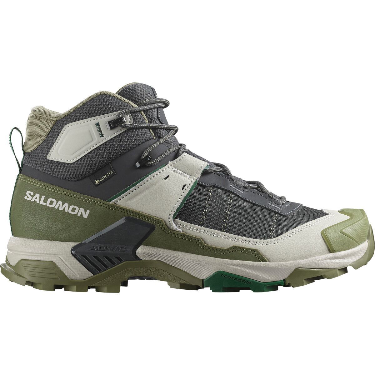 Image of Salomon X Ultra 5 Mid GTX Hiking Boot - Men's Asphalt/Aloe/Eden, US 11.0/UK 10.5