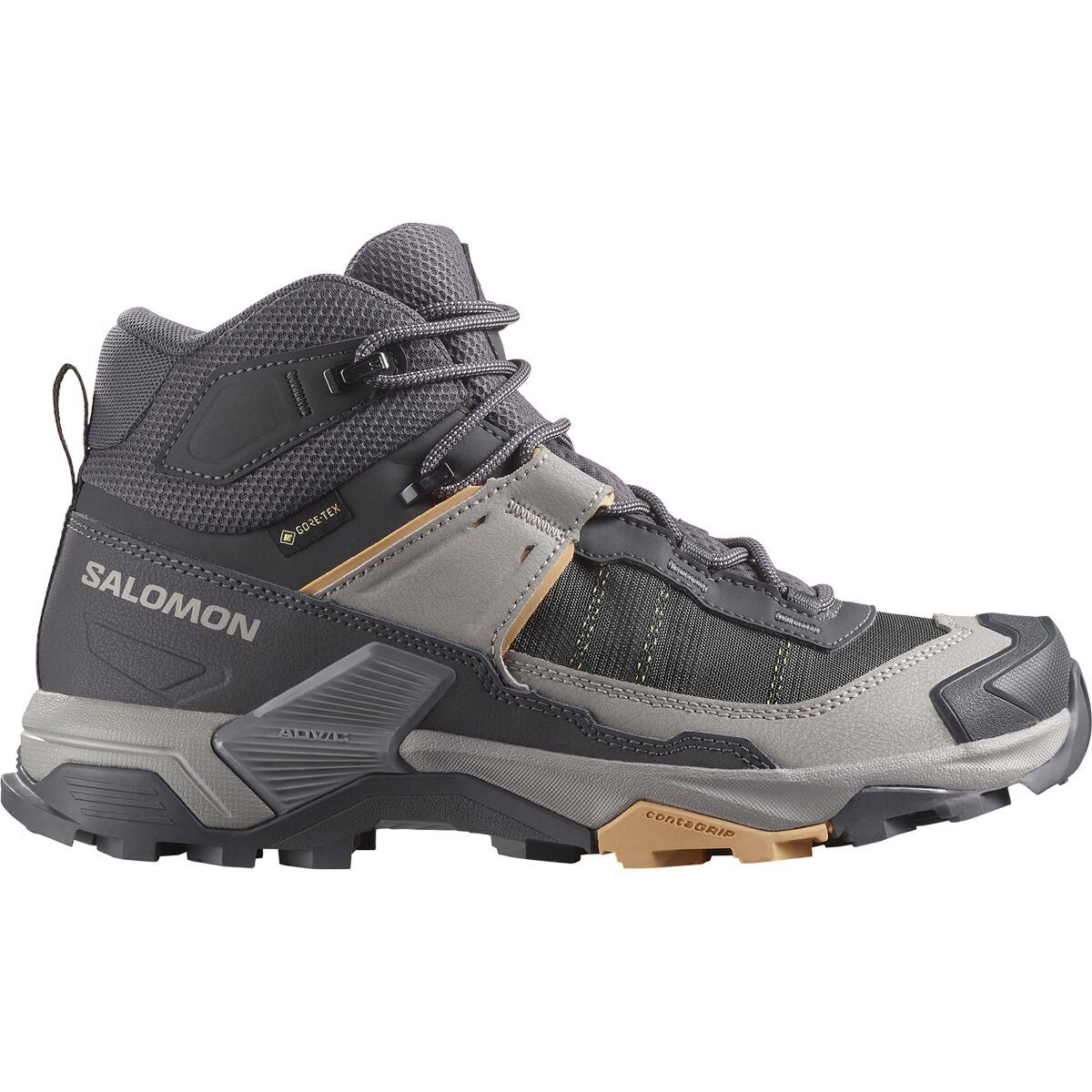 Image of Salomon X Ultra 5 Mid GTX Hiking Boot - Women's Nine Iron/Gull/Soft Clay, US 7.5/UK 6.0