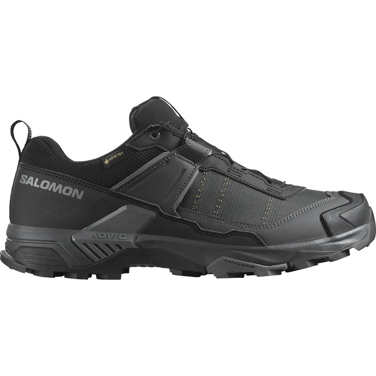 Image of Salomon X Ultra 5 Wide GTX Hiking Shoe - Men's Black/Asphalt/Castlerock, US 11.5/UK 11.0