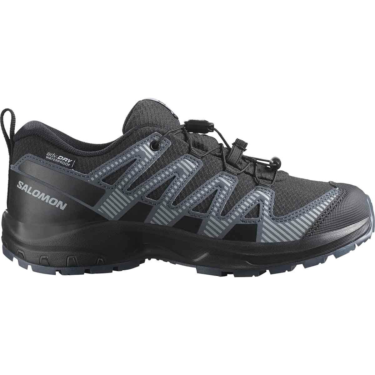 Image of Salomon XA Pro V8 WP Shoe - Kids' Blac/Turbulence/Quarry, 13.0