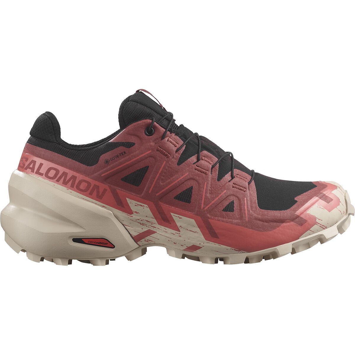 Salomon Speedcross 6 GTX Trail Running Shoe - 2024 - Women's Black/Cow Hide/Faded Rose, US 6.5/UK 5.0