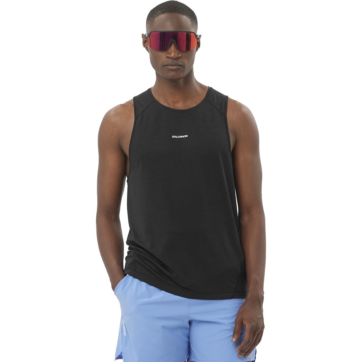 Image of Salomon Shkout Core Tank - Men's Deep Black, M