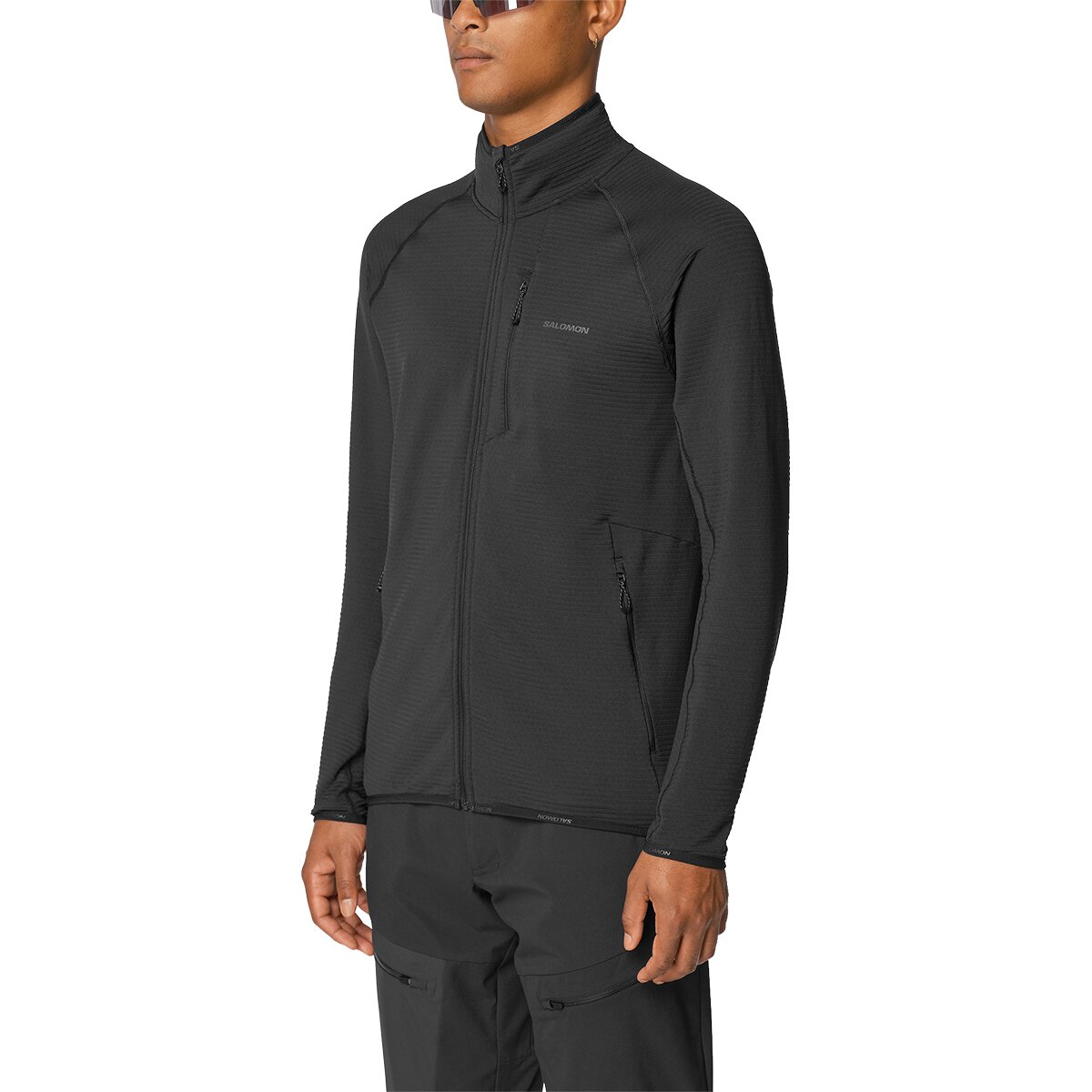 Salomon Sntial Lightwarm Full-Zip Jacket - Men's Deep Black, XXL