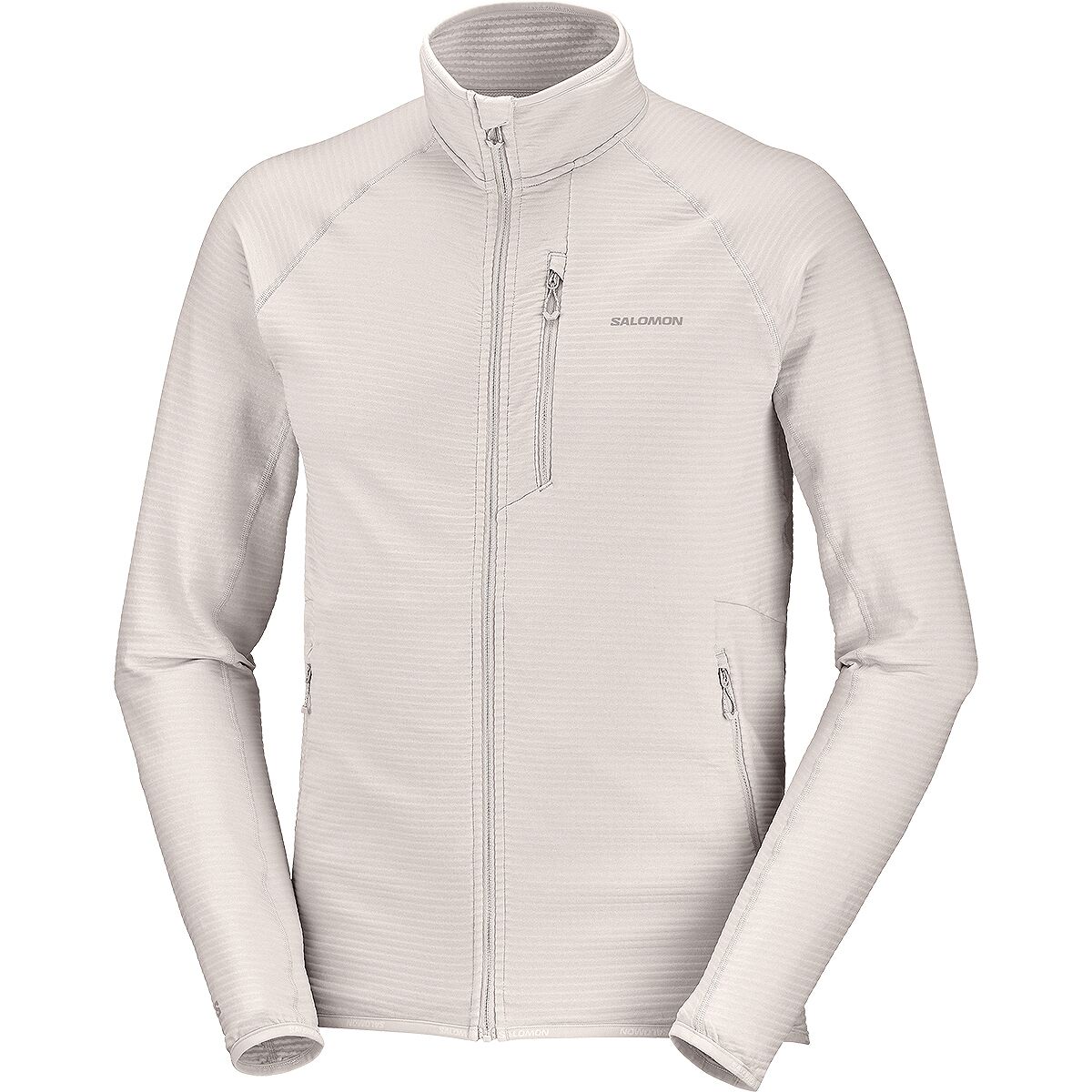 Image of Salomon Sntial Lightwarm Full-Zip Jacket - Men's Silver Cloud, S