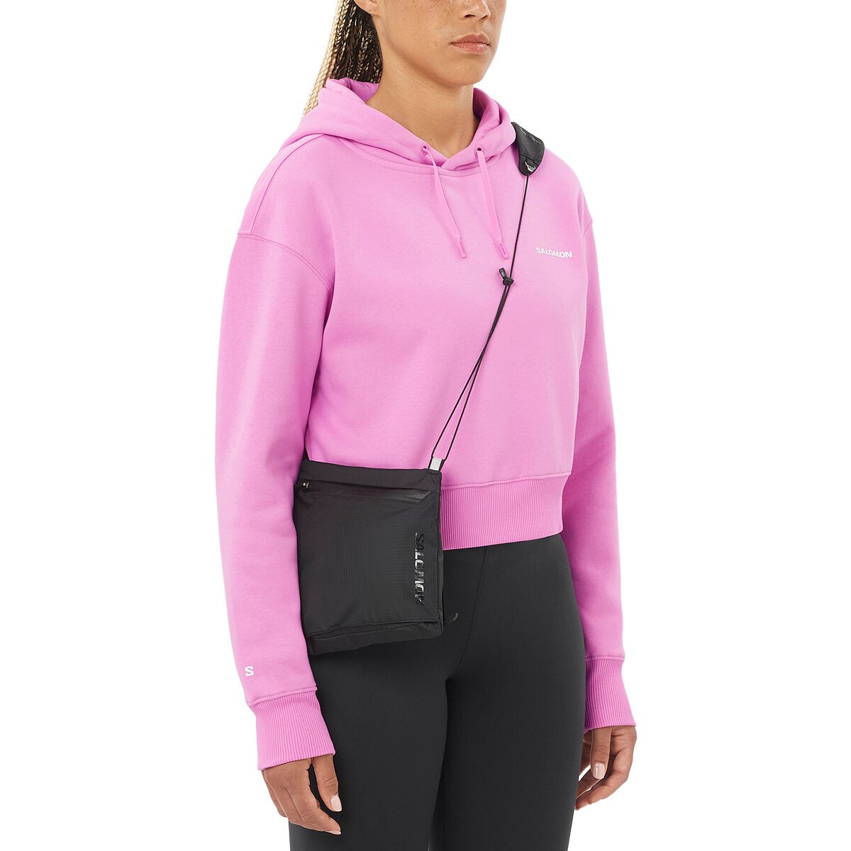 Image of Salomon Cropped Hoodie - Women's Cyclamen, XL