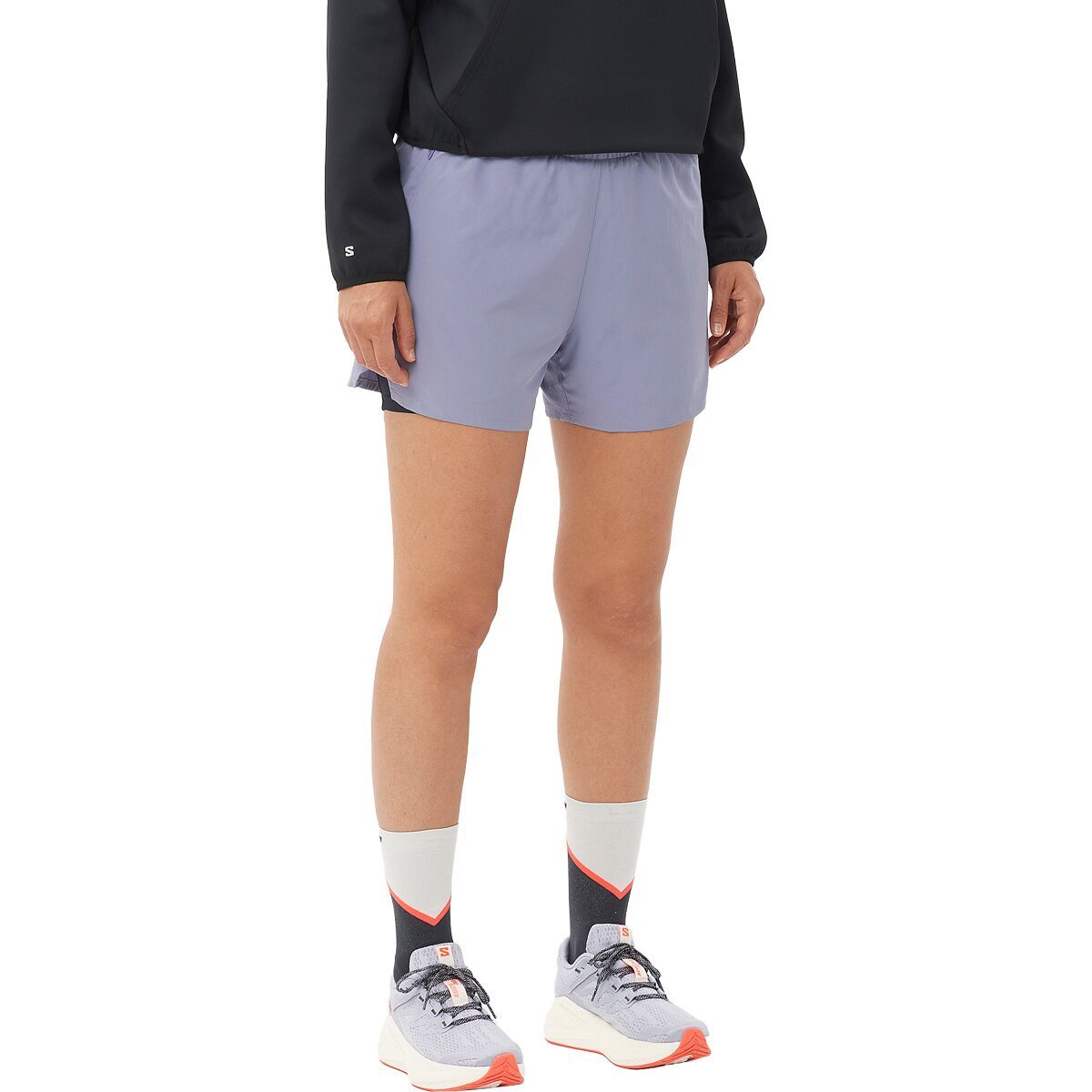 Image of Salomon Shakeout 2in1 4in Short - Women's Blue Granite, XL