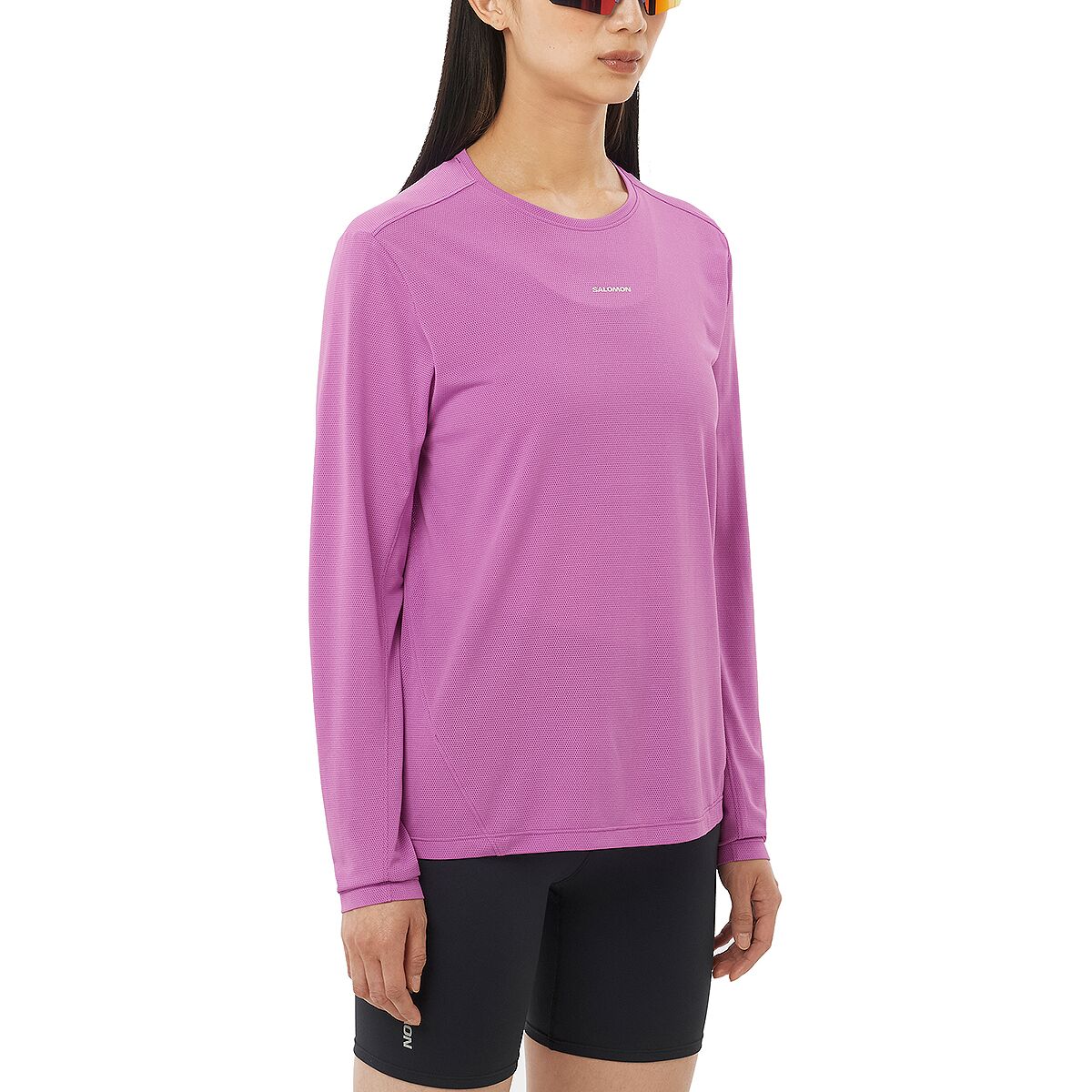 Image of Salomon Shakeout Core Long-Sleeve T-Shirt - Women's Iris Orchid, S