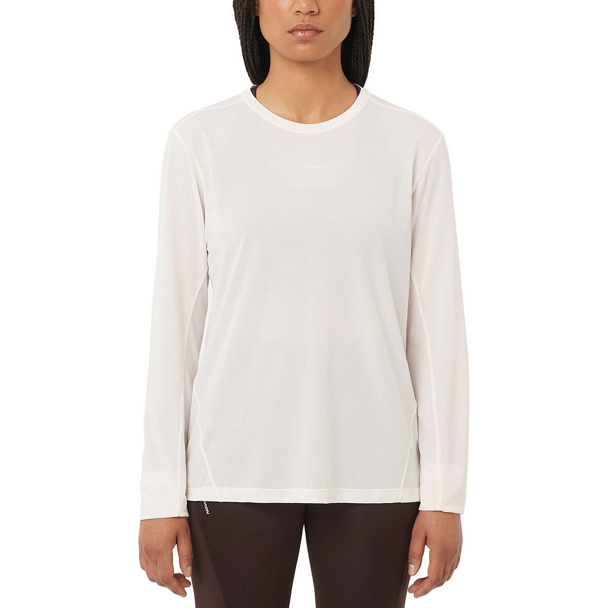 Image of Salomon Shakeout Core Long-Sleeve T-Shirt - Women's Whisper White, XL