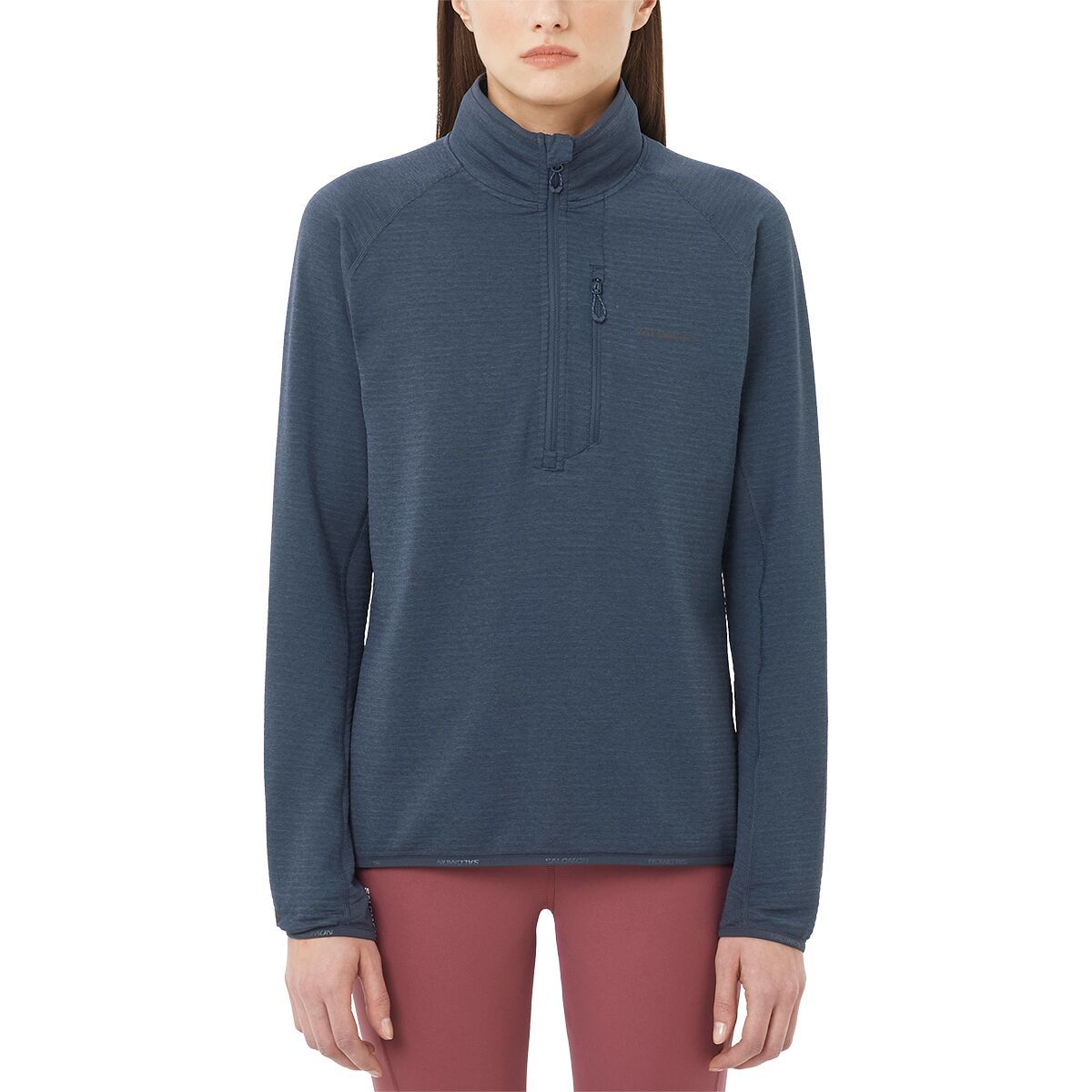 Image of Salomon Sntial Lightwarm 1/2-Zip Jacket - Women's Blue Nights, L