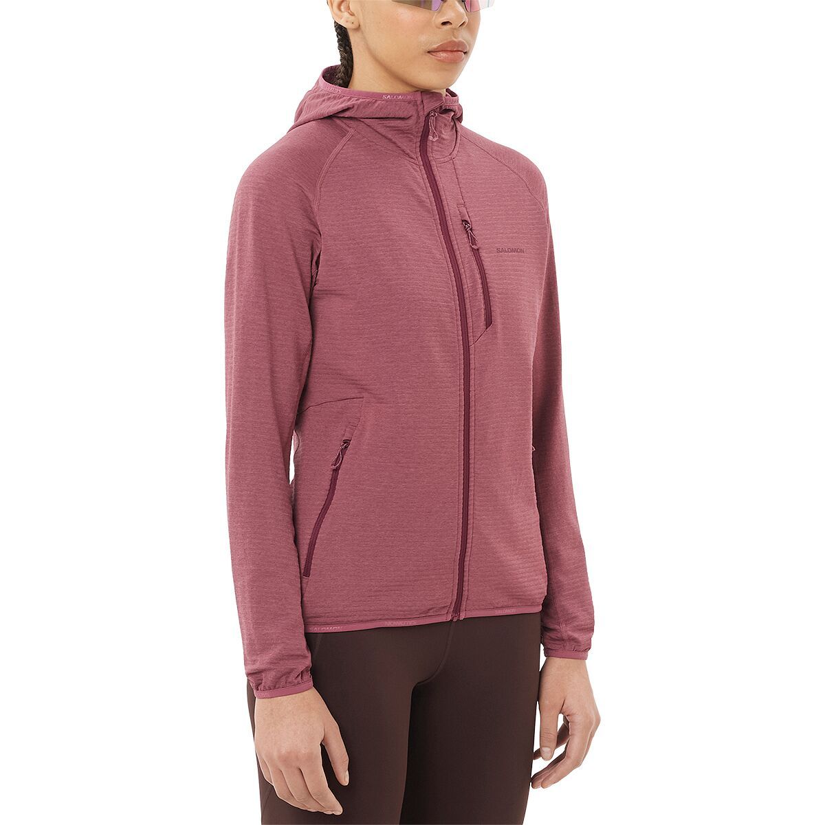 Image of Salomon Sntial Lightwarm Hooded Jacket - Women's Nocturne, XS