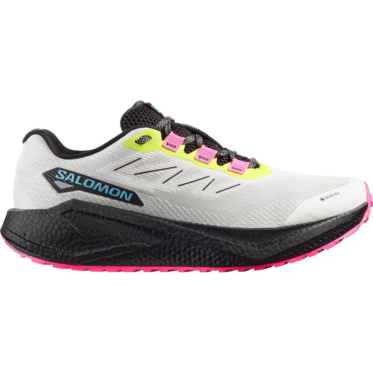 Image of Salomon Aero Blaze 3 Grvl GTX Running Shoe - Men's Vanilla Ice/Black/Ojos Del Salar, US 12.0/UK 11.5