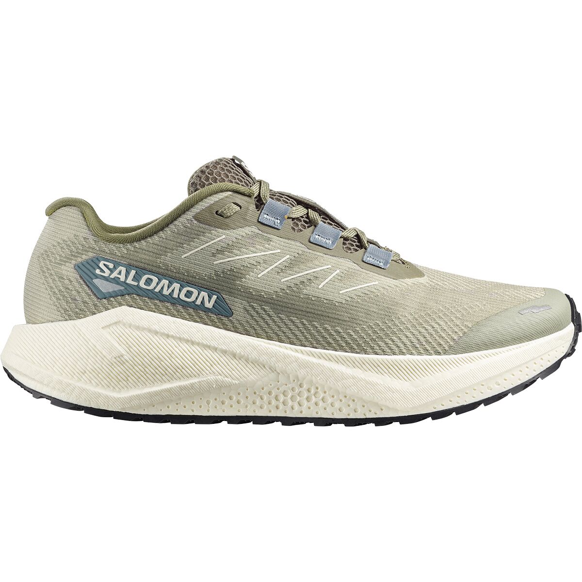 Image of Salomon Aero Blaze 3 Grvl Running Shoe - Men's Tea/Vanilla Ice/Deep Lichen Green, US 9.5/UK 9.0