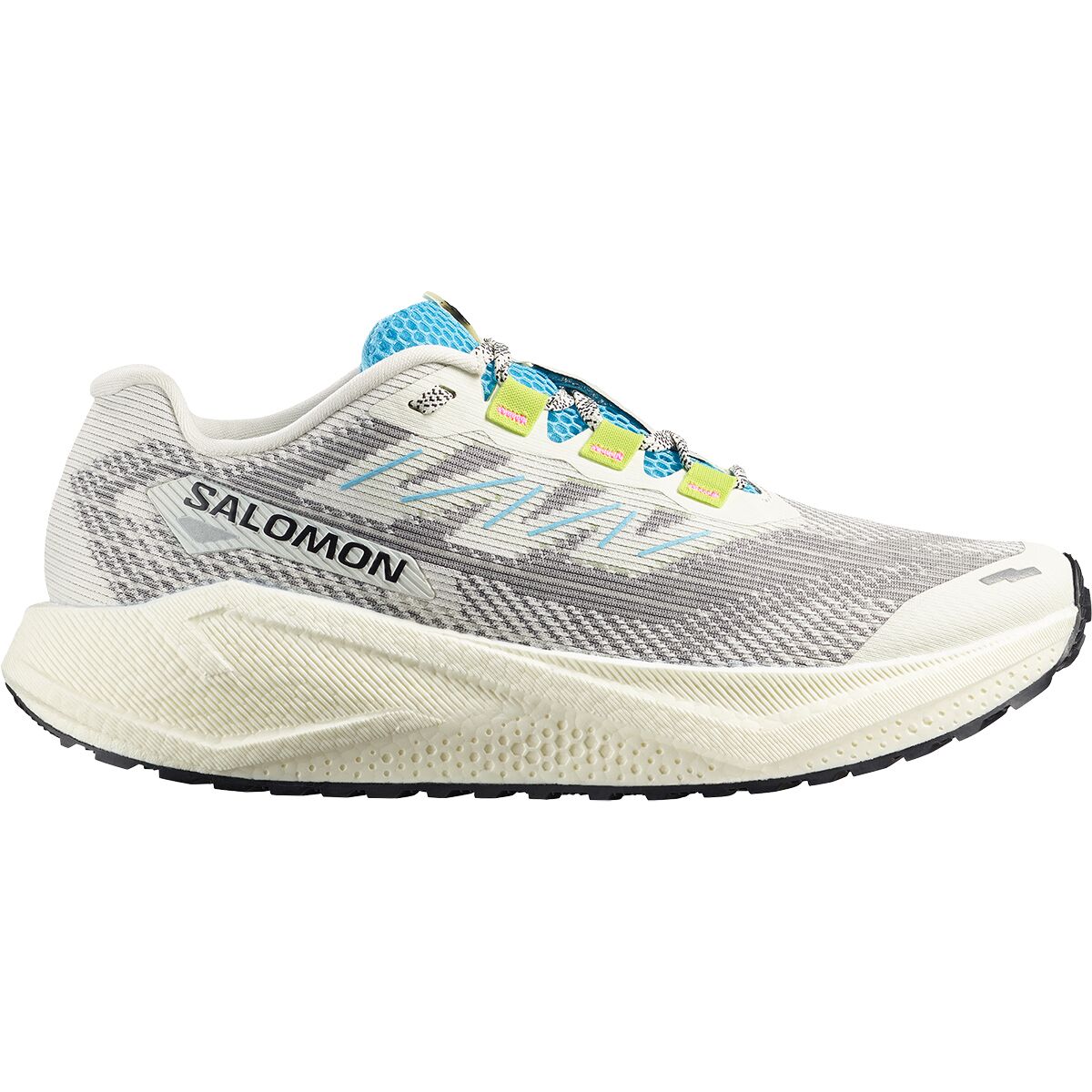 Image of Salomon Aero Blaze 3 Grvl Running Shoe - Men's Vanilla Ice/Ojos Del Salar/Black, US 12.0/UK 11.5