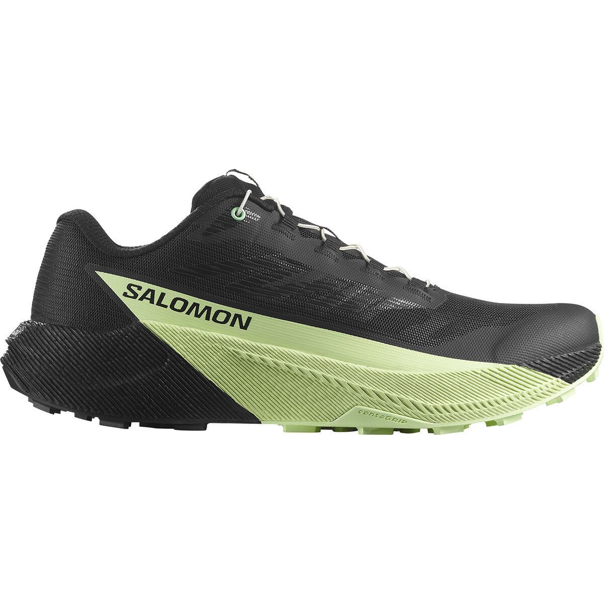 Image of Salomon Pulsar Trail Running Shoe - Men's Black/Black/Patina Green, US 8.5/UK 8.0