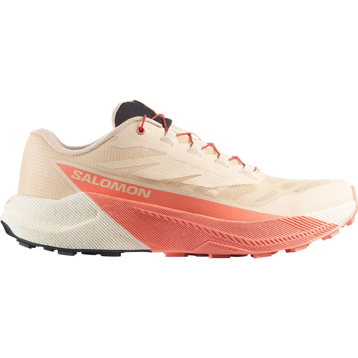 Image of Salomon Pulsar Trail Running Shoe - Women's Tender Peach/Vanilla Ice/Fusion Coral, US 6.5/UK 5.0