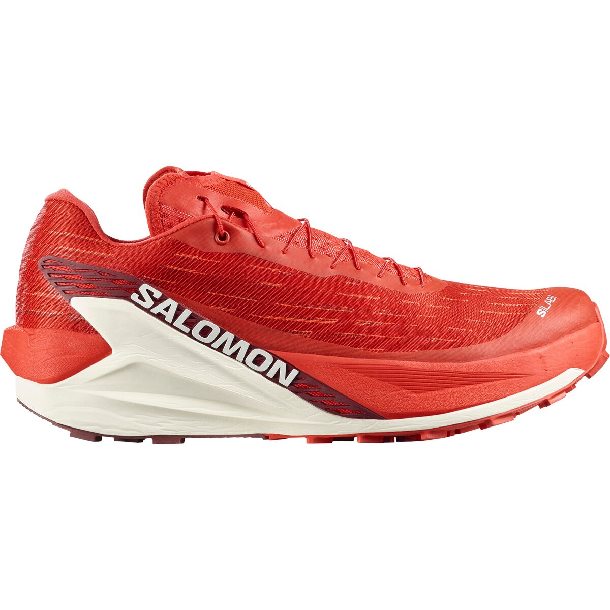 Image of Salomon S/Lab Pulsar 4 Trail Running Shoe Fiery Red/Vanilla Ice/Andorra, Mens 9.5/Womens 10.5