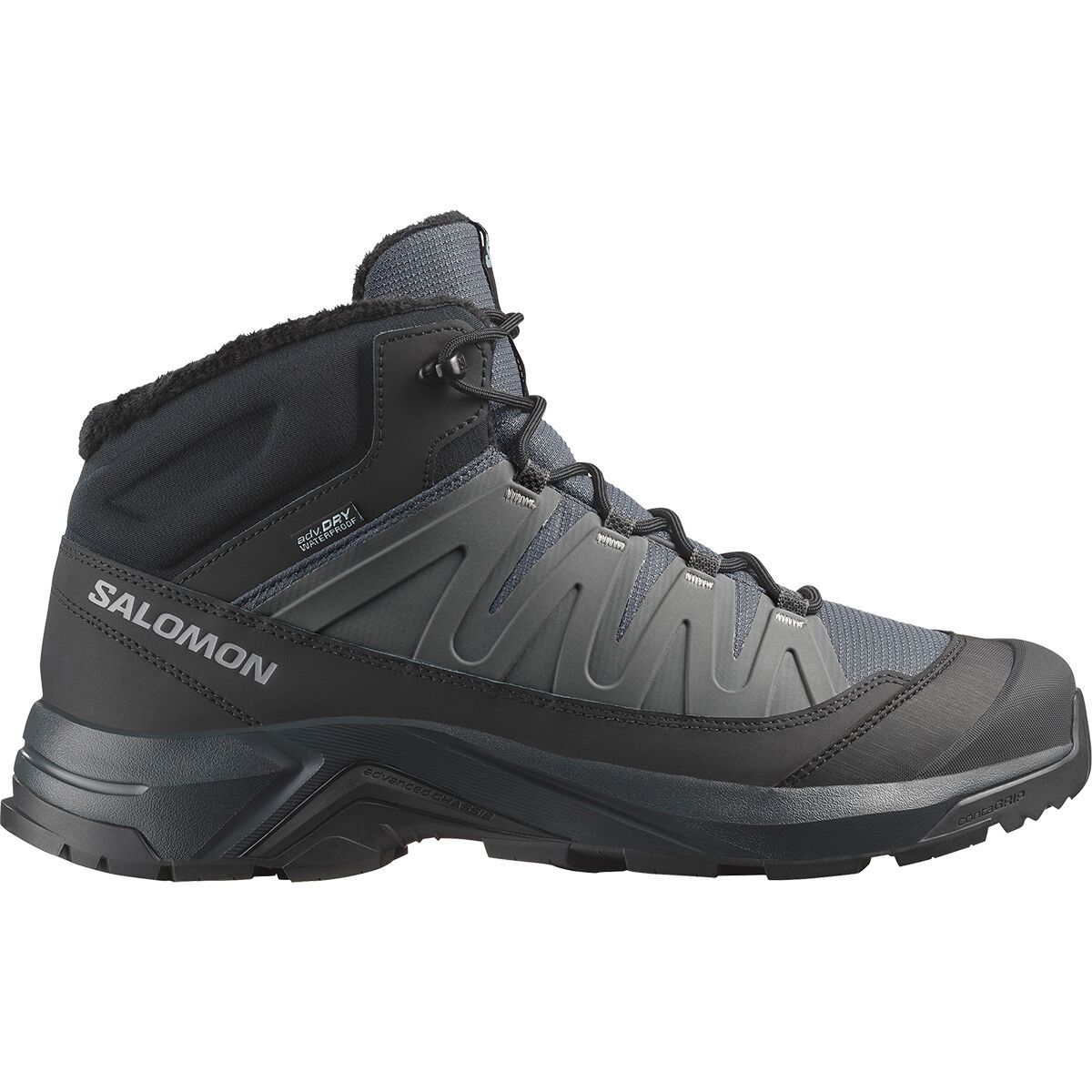 Image of Salomon X-Adventure Coldrush Boot - Men's Asphalt/Black/Alloy, US 10.0/UK 9.5