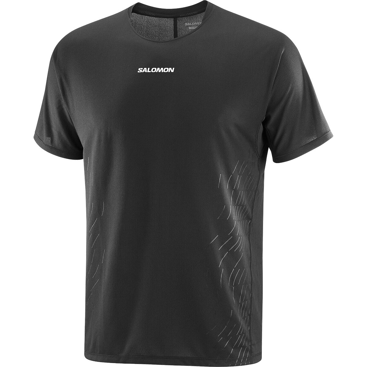 Image of Salomon Sense Aero GFX T-Shirt - Men's Deep Black/Black Beauty, S