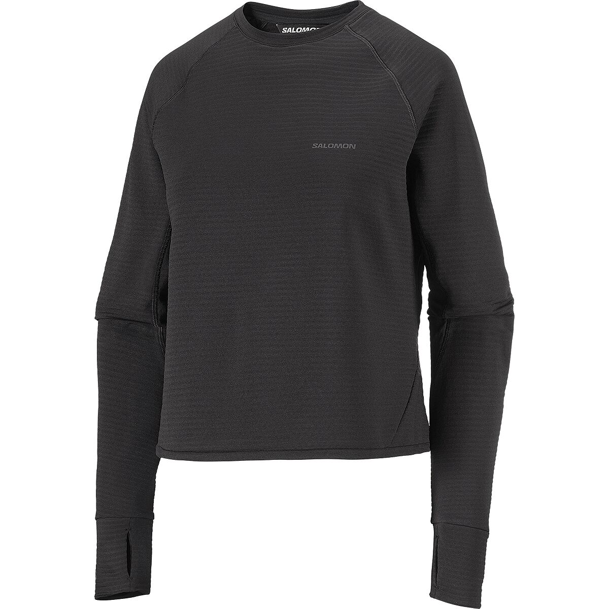 Image of Salomon Essential Lightwarm Crew - Women's Deep Black, S